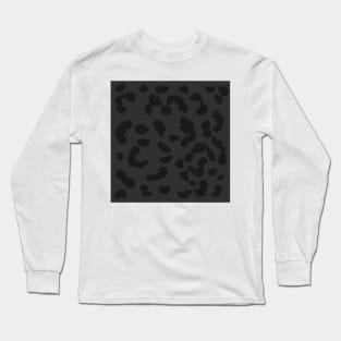 Black Leopard Print Long Sleeve T-Shirt